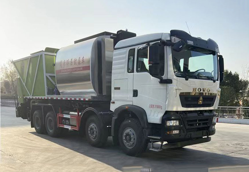 程力公路養(yǎng)護重汽豪沃前四后八同步封層車